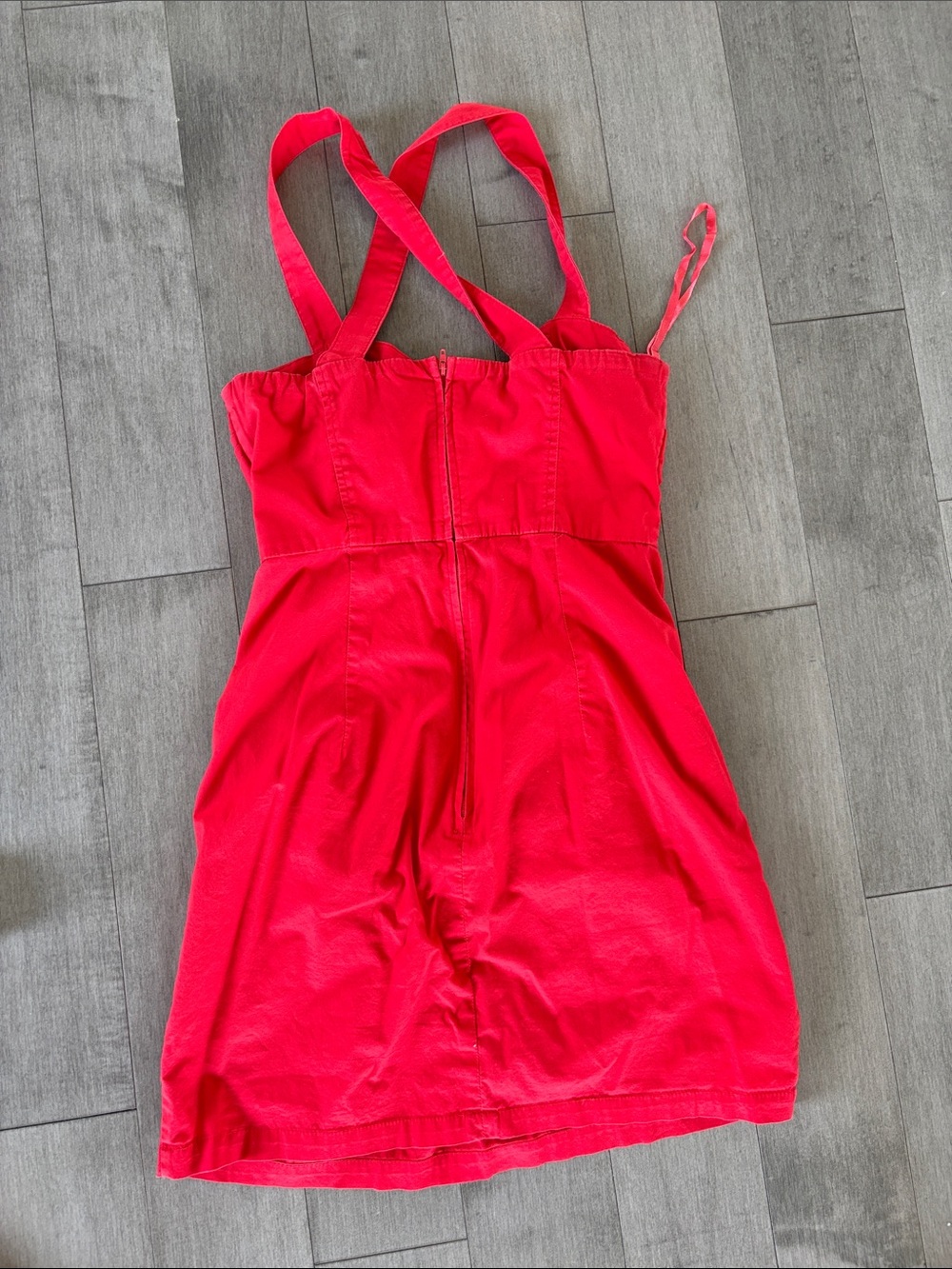 Dynamite Red Sleeveless Fit-and-Flare Dress - Picture 5 of 7
